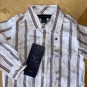 Tommy Hilfiger Baby long sleeve button up 6-9 mo
